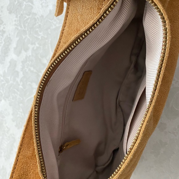 Margot New York Brown Suede Hobo Bag - Picture 3 of 4